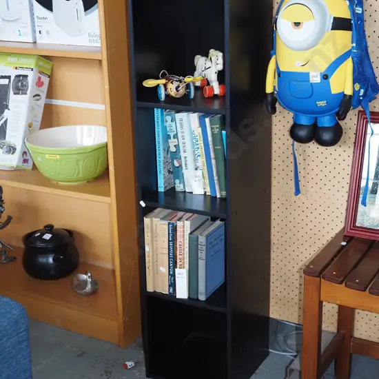 black painted mdf bookcase H1100