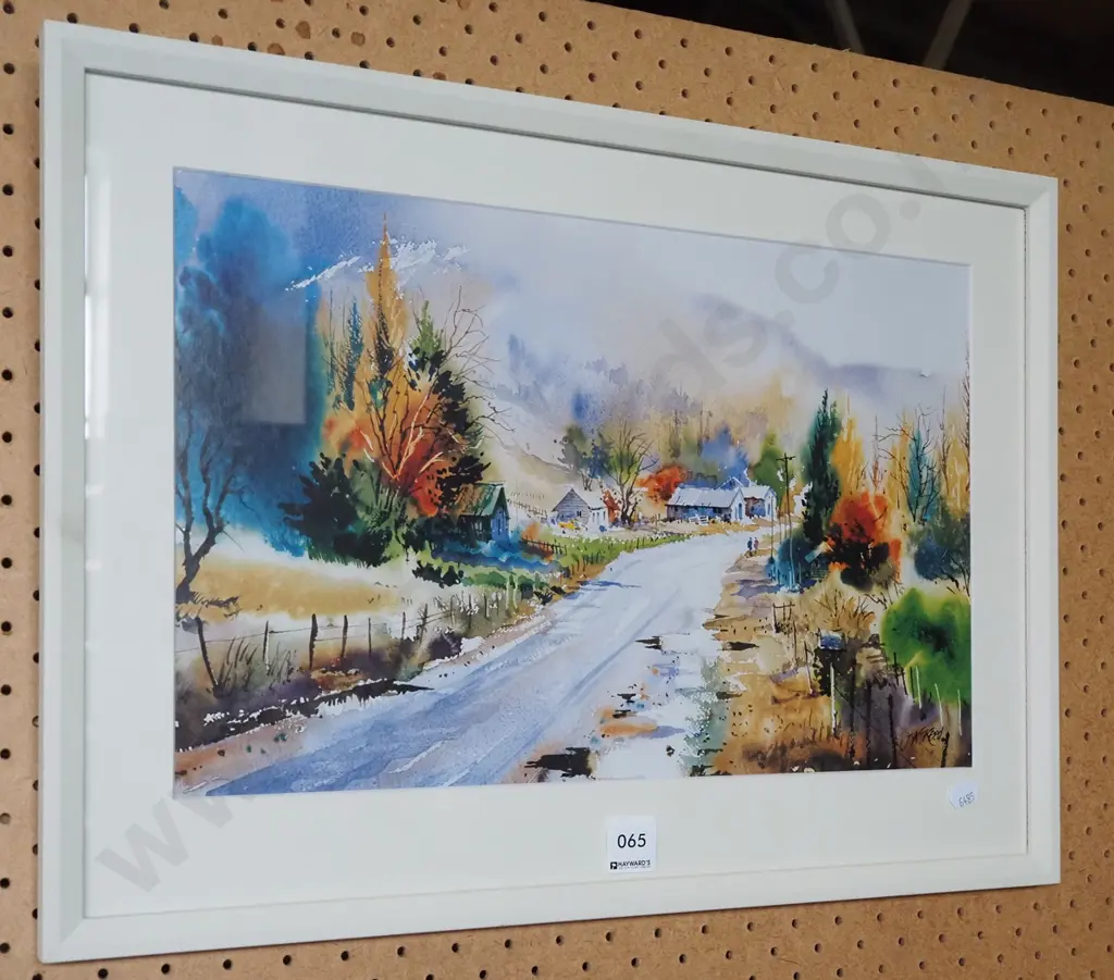 framed JK Reed print - country lane Image 1++