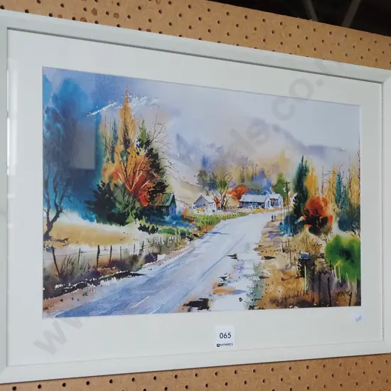 framed JK Reed print - country lane