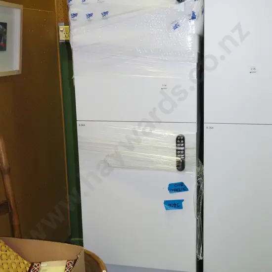 mdf white melteca 2 bay locker with pin pad locks H525 W450 D500