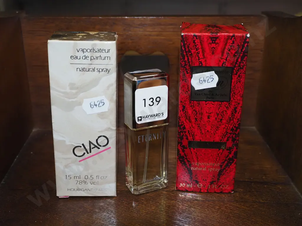 3x perfumes; Ciao 15ml, van Clef & Arpels 30ml, Calvin Klein Eternity Image 1++