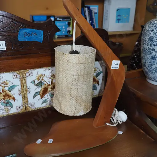 mid century homemade hanging table lamp