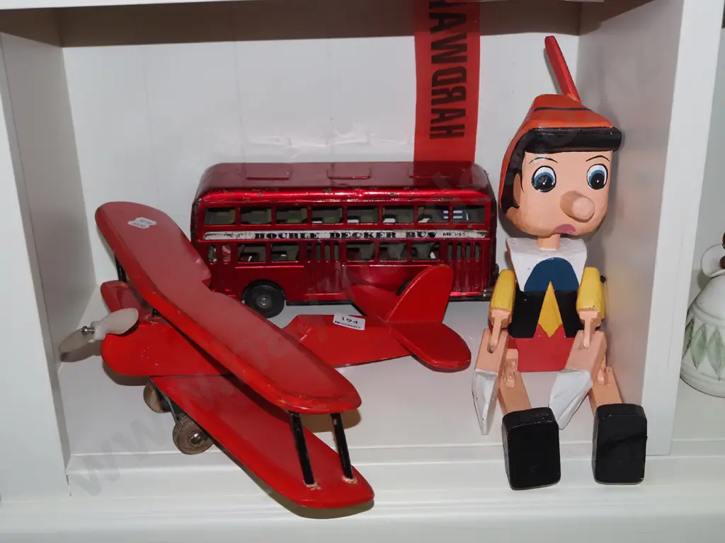 wooden plane, toy bus, Pinocchio Image 1++