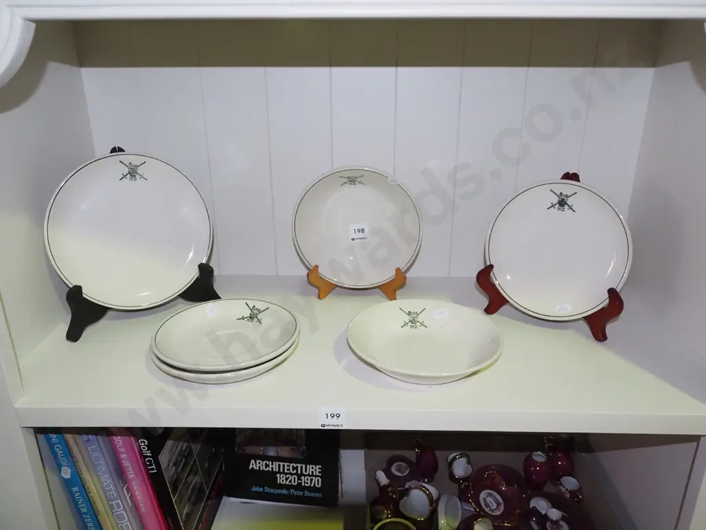 Crown Lynn military plates and bowls Image 1++