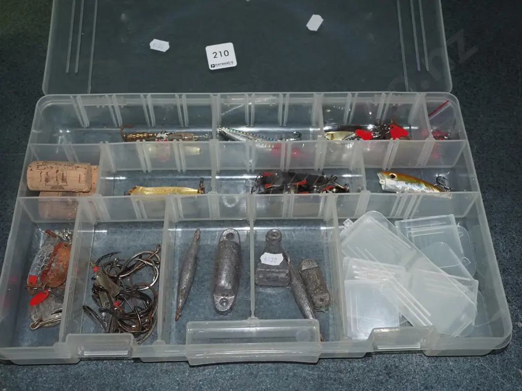 plastic organiser of fishing lures and weights Image 1++