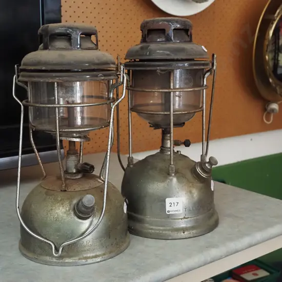 2x Tilley lanterns - rust and tarnishing