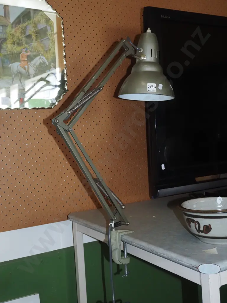 Superlux anglepoise lamp with bench mount clamp Image 1++