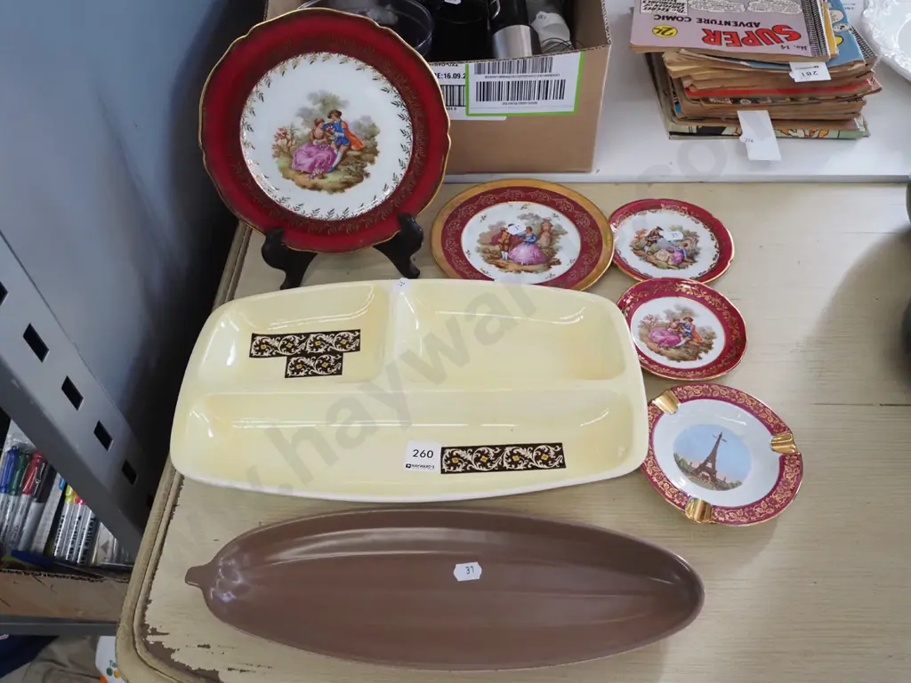 Limoges plates, ash tray, carlton plate etc Image 1++