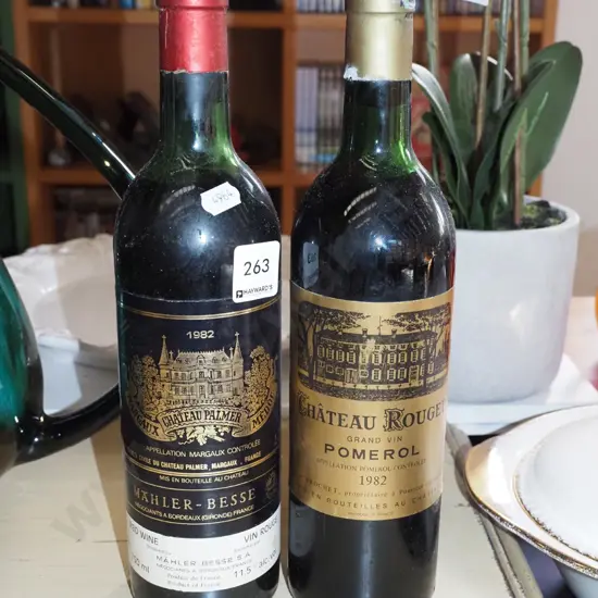 2x bottles of wine; 1982 French bordeau, Pomerol 