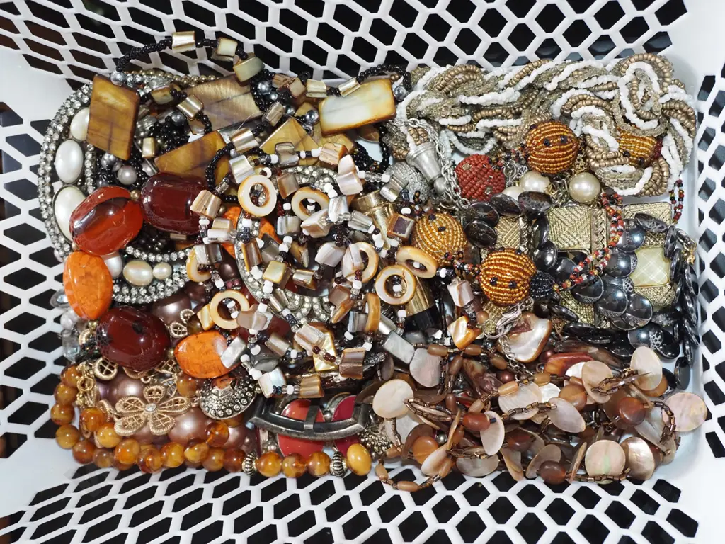 basket of costume jewellery Image 1++