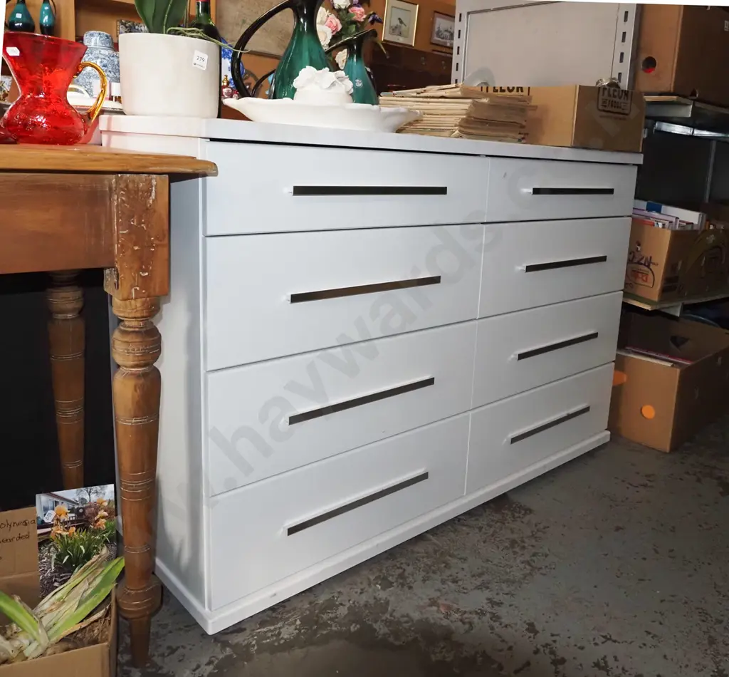 mdf melteca 8 drawer lowboy H790 W1135 D380 Image 1++