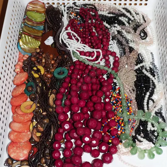 plastic tray of costume jewellery - tray not included