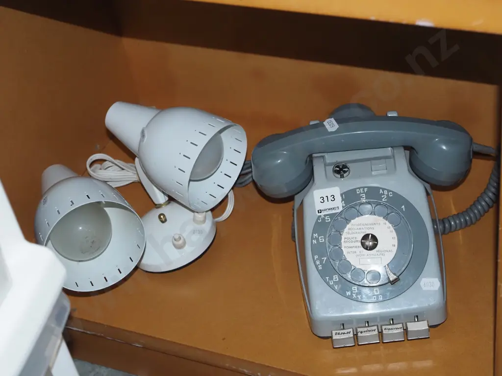 dial telephone, twin bulb headboard lights Image 1++