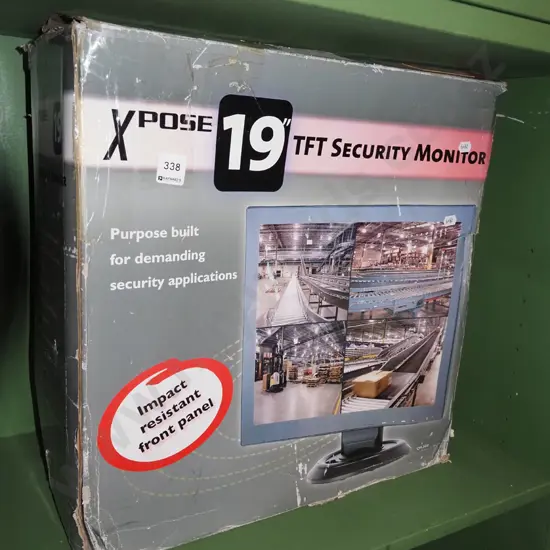 boxed as new old stock 90" security monitor