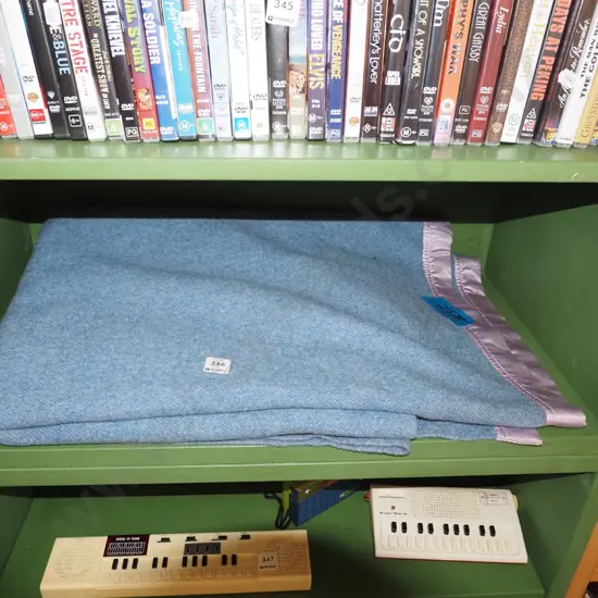 blue woollen blanket