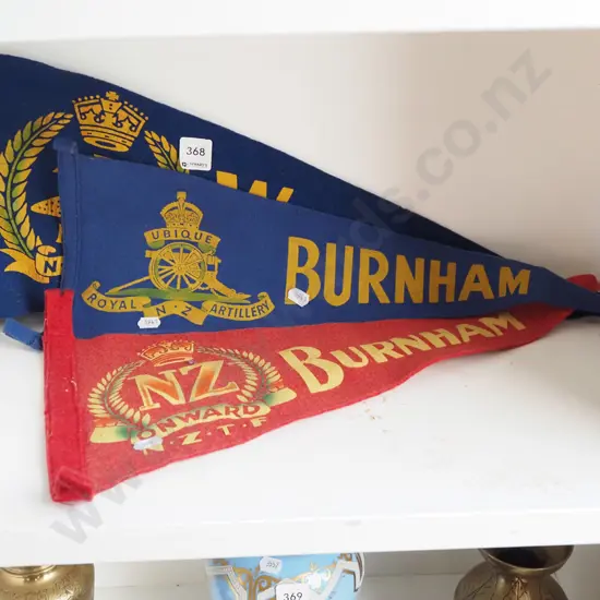 3x NZ military pennants