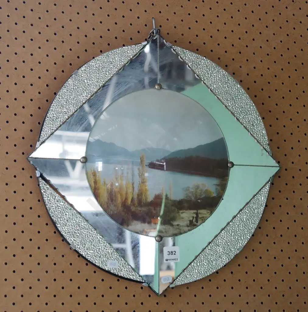 retro mirror framed print - lake scene  Image 1++