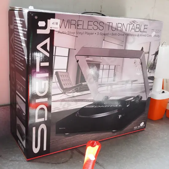boxed as new S Digital wireless turntable