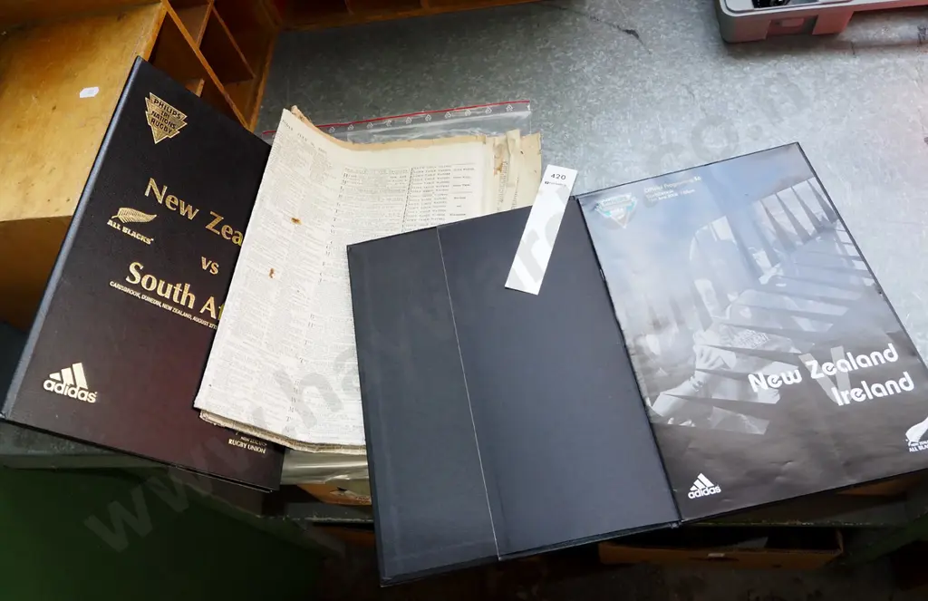 souvenir rugby programmes, newspapers from 1893 Image 1++