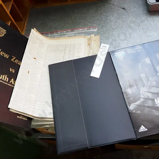 souvenir rugby programmes, newspapers from 1893
