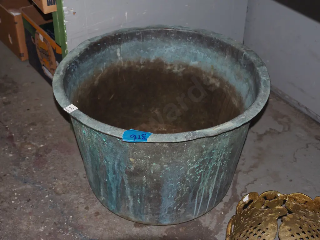 large copper copper - holes punched in base H370 Diam540 Image 1++