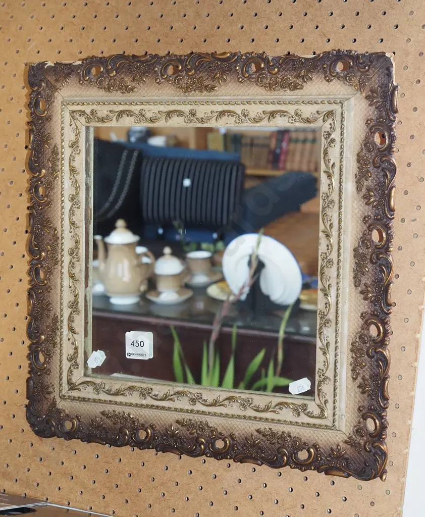 ornate gilt framed wall mirror - damage to frame Image 1++