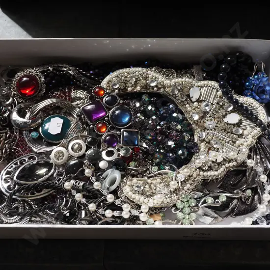 box of costume jewellery