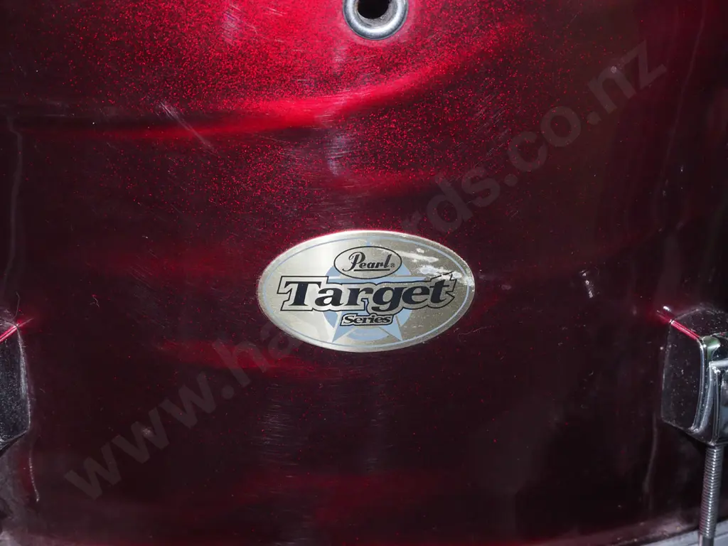 Pearl Target series drum kit including cymbals, stands, pedals, seat Image 1++