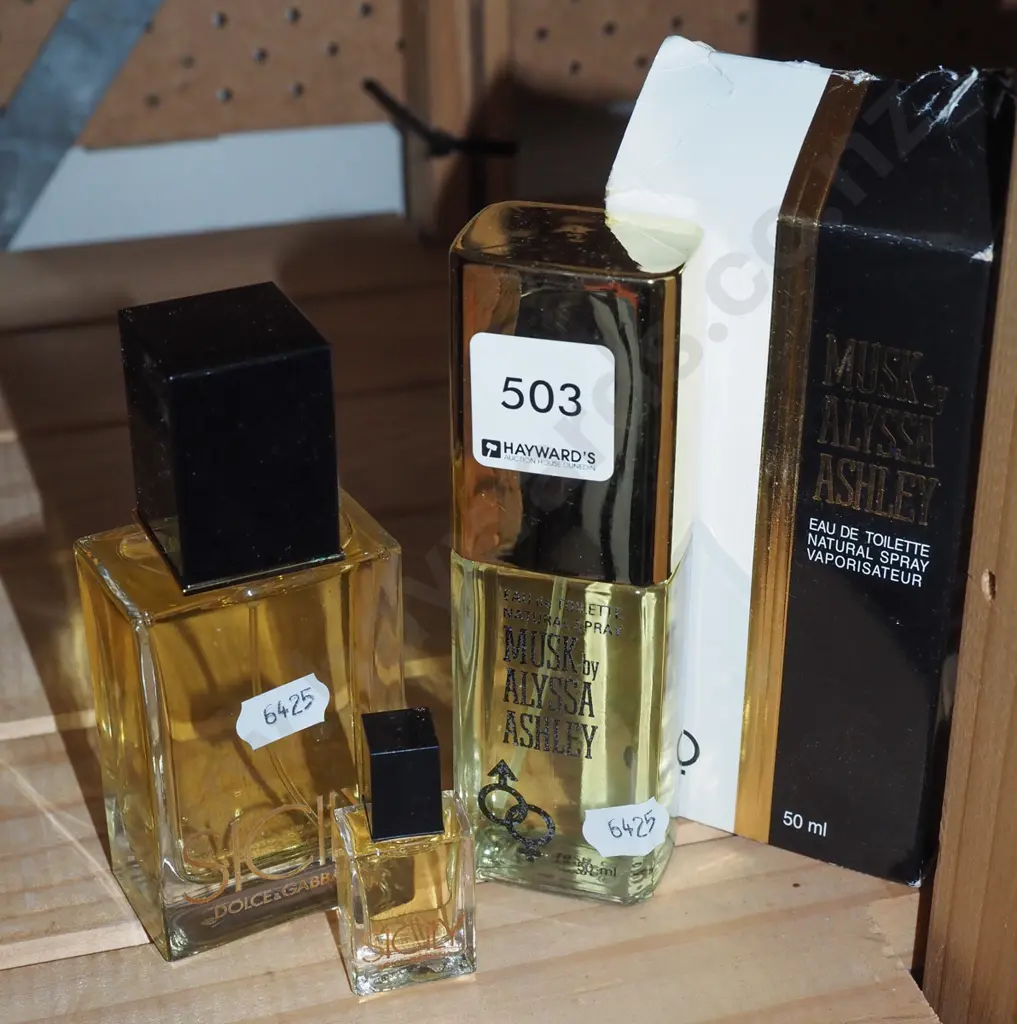 2x bottles of Dolce and Gabbana Sicily perfume - 50ml and purse size, Musk by Alyssa Ashley eau de toilette 50ml Image 1++