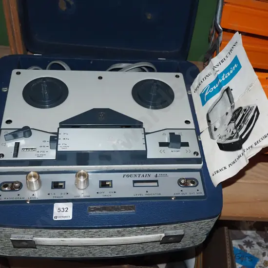 Fountain 4 track portable tape recorder