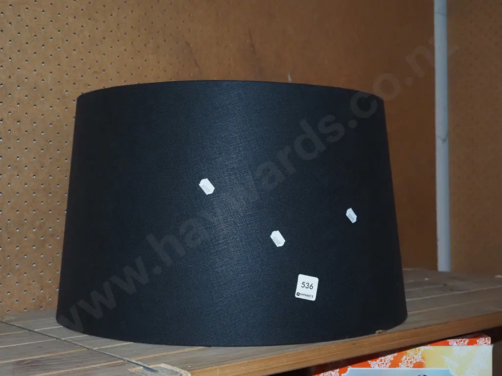 black fabric standard lamp shade H280 Diam460 Image 1++