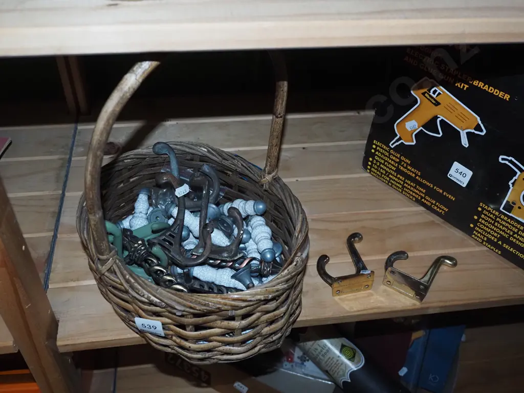cane basket, coat hooks, drawer handles etc Image 1++