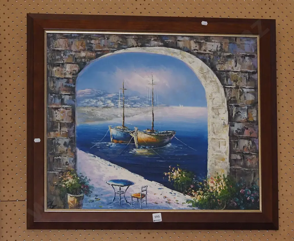 framed oil - boats Image 1++