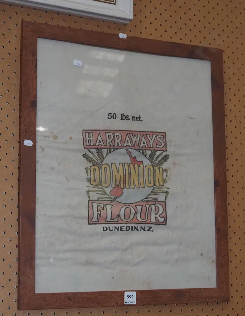 framed Harraways flour bag Image 1++