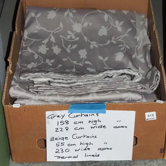 box; grey thermal lined curtains