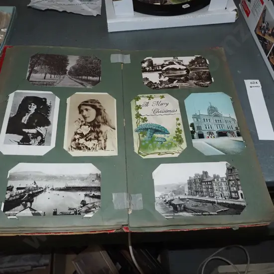 vintage scrapbook/postcard book