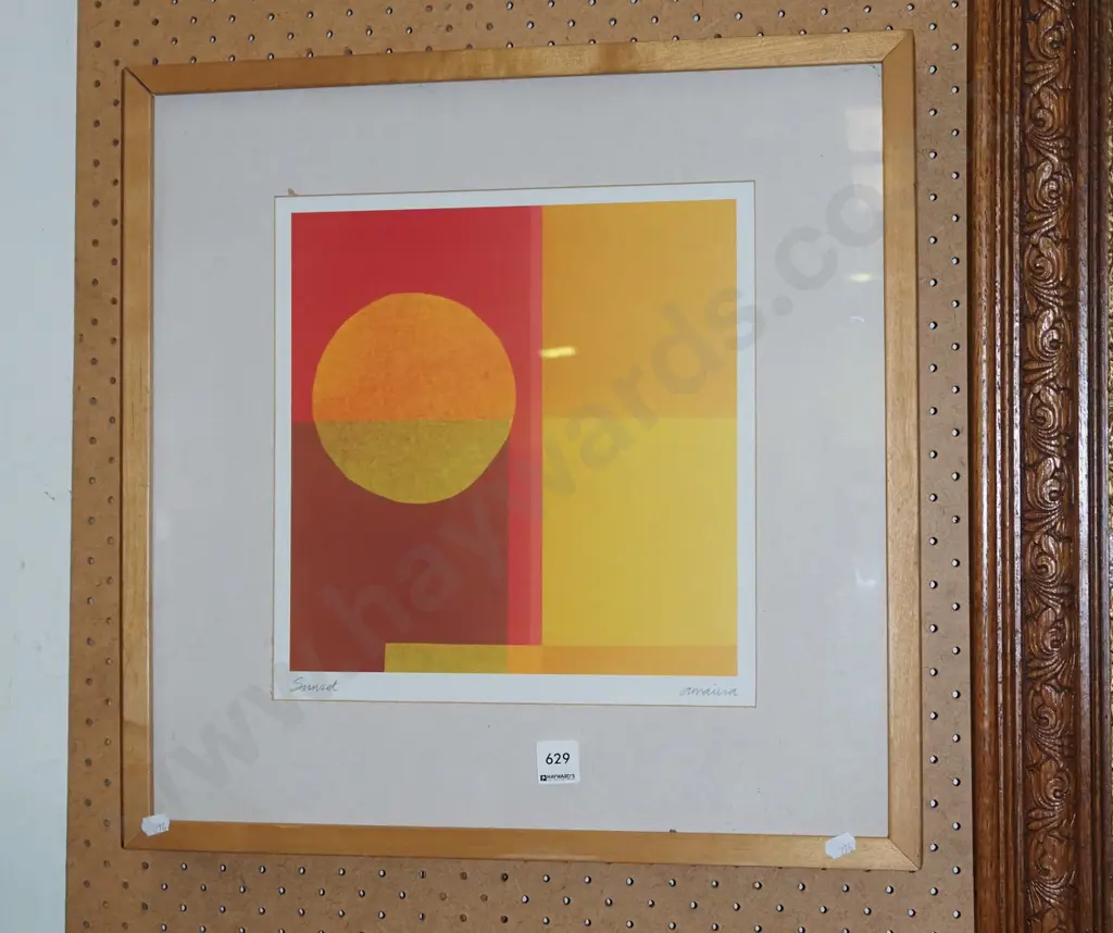 framed geometric print Image 1++