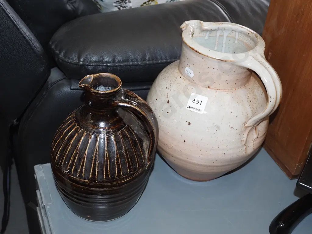 studio pottery jugs x2 H250 Image 1++