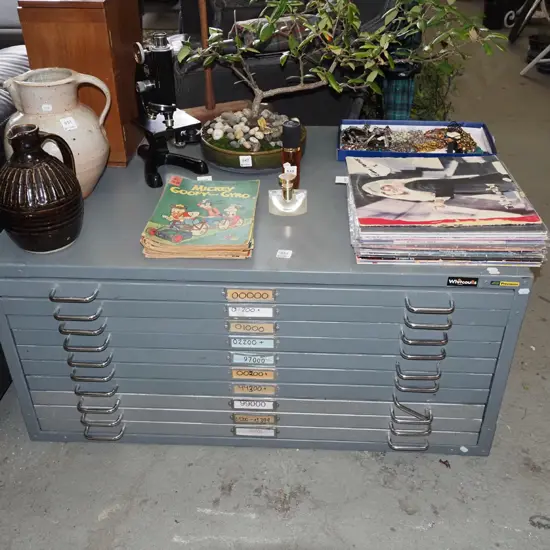 Precision shallow 10 drawer filing cabint H450 W960 D670