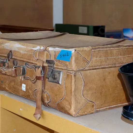 vintage leather suitcase