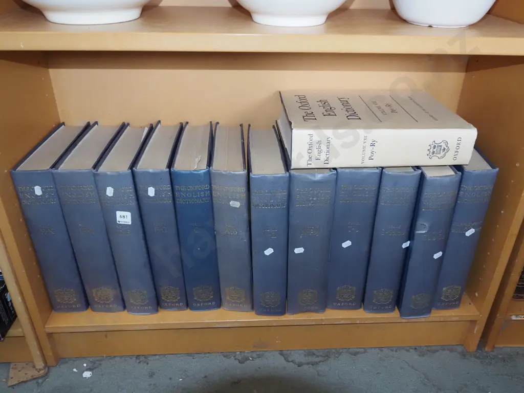 13x volumes of  Oxford English Dictionary - incomplete Image 1++