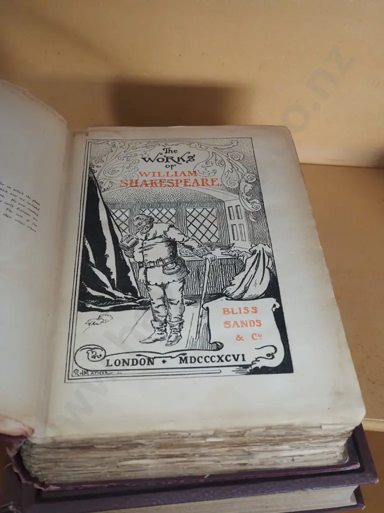 2x vintage books - Falstaff Edition of Shakespeare's Works and The Family Herald 1904 Image 1++