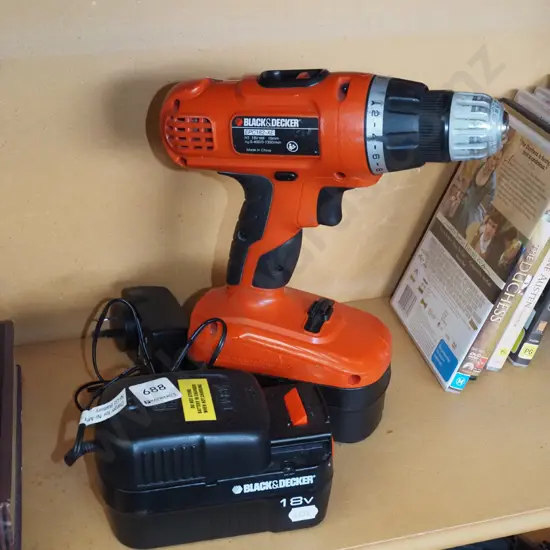 BD 18V battery drill and additional charger and battery