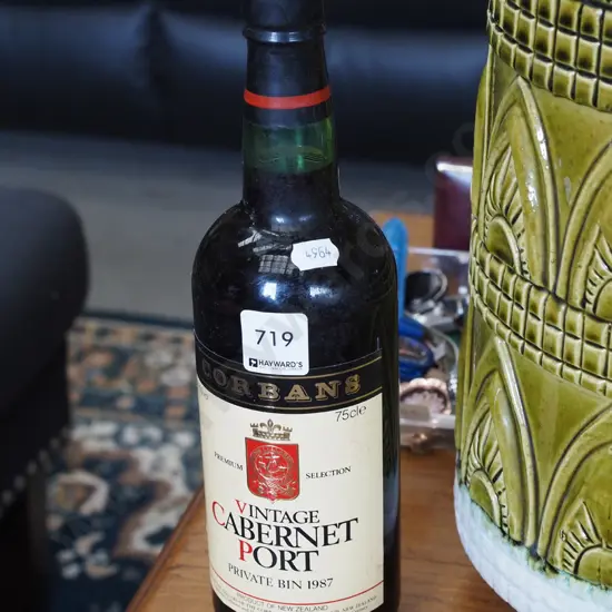 750ml bottle of 1987 cabernet port