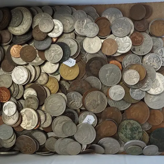 tray of coins