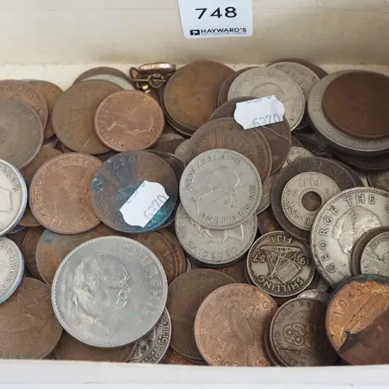 tray of coins