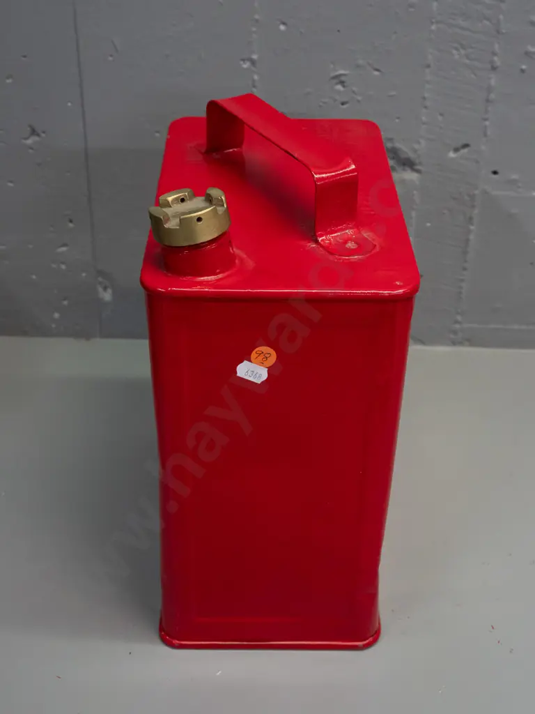 restored Plume Motor Sprit tin with brass screw on cap - denting H320 Image 1++