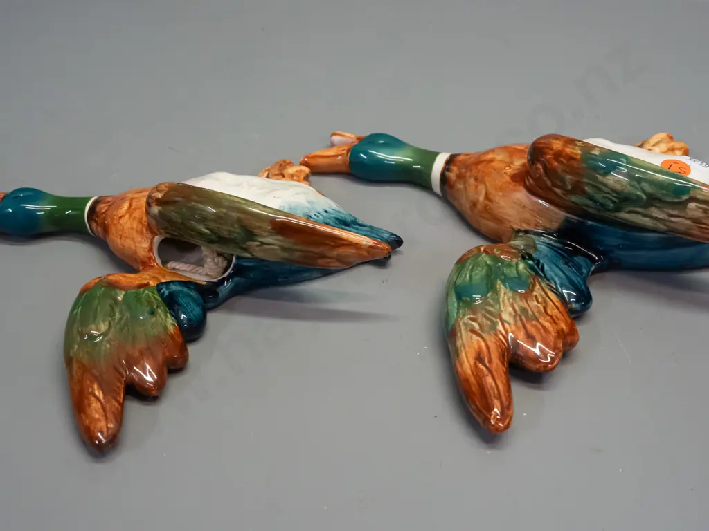 3 Beswick flying ducks - two larger ones have had top wing repaired, small and middle size are pocket vases Image 1++