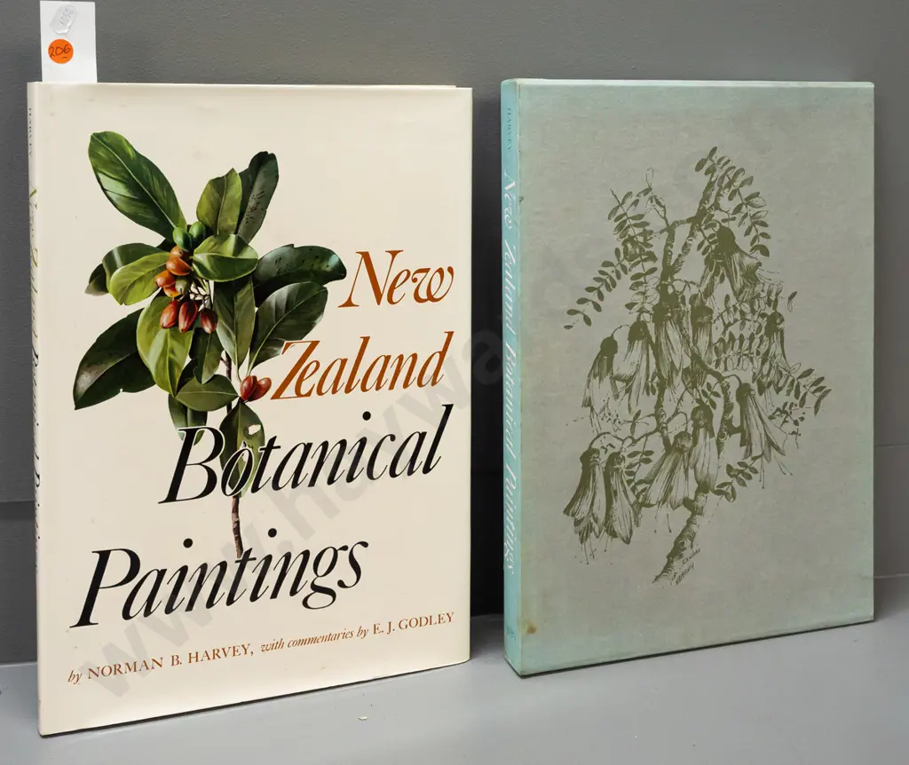 Norman B Harvey & EJ Goodley, slip cased book New Zealand Botanical Paintings, first edition 1969 Image 1++