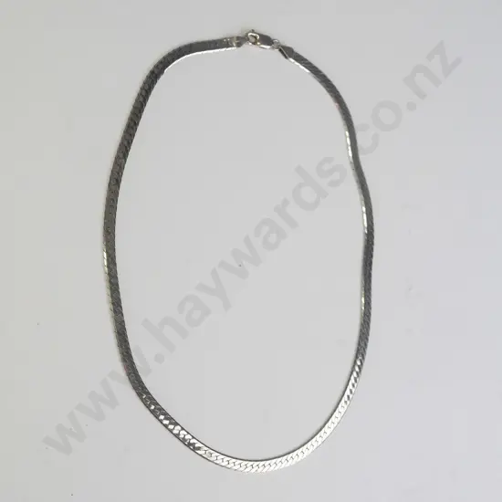 silver link necklace stamped 925